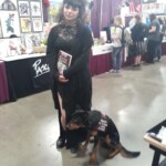 Lydia from Beetlejuice. She made the dress herself and hand-painted the book cover! Wow.